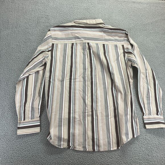 World Famous Rhino Brand Ecko Unltd Mens Striped Long Sleeve Button Up Shirt L - Picture 4 of 8